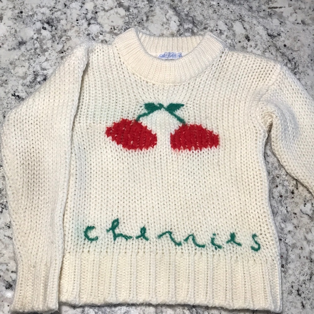 Vintage Saks Cherries sweater